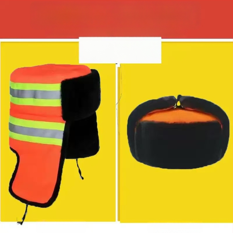 Șapcă Lei Feng pentru muncă în aer liber, iarnă – căptușită cu fleece, grosime, protecție pentru urechi (unisex, twill din bumbac)