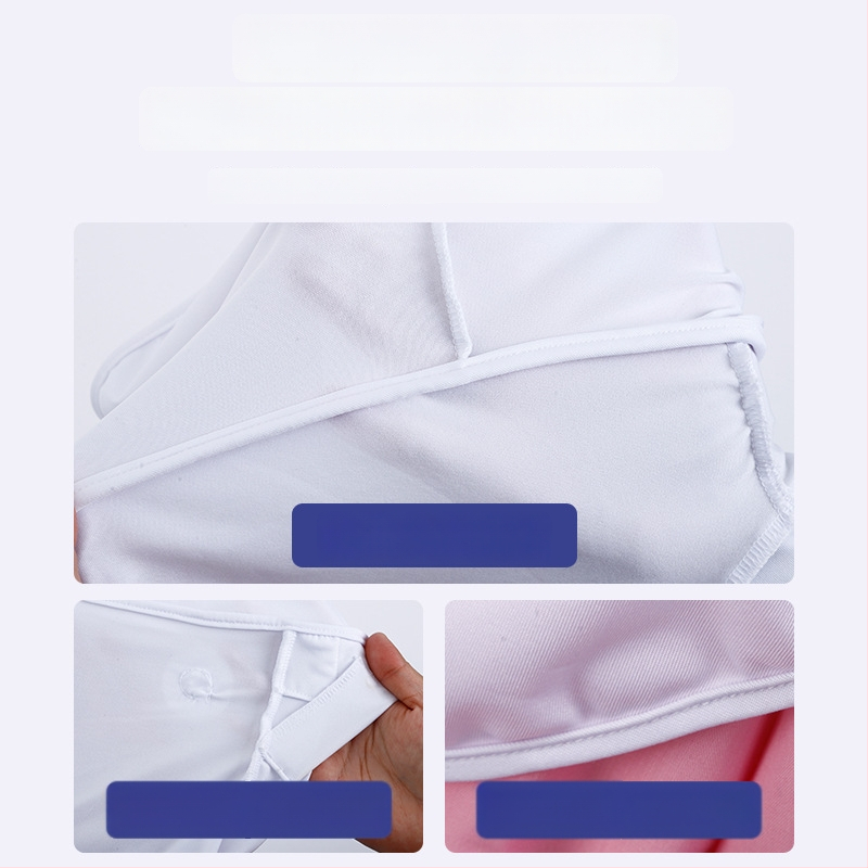 Căciulă de protecție la praf cu fular elastic și clipsuri pentru urechi, milk silk, unisex, vârf plat, toate anotimpurile