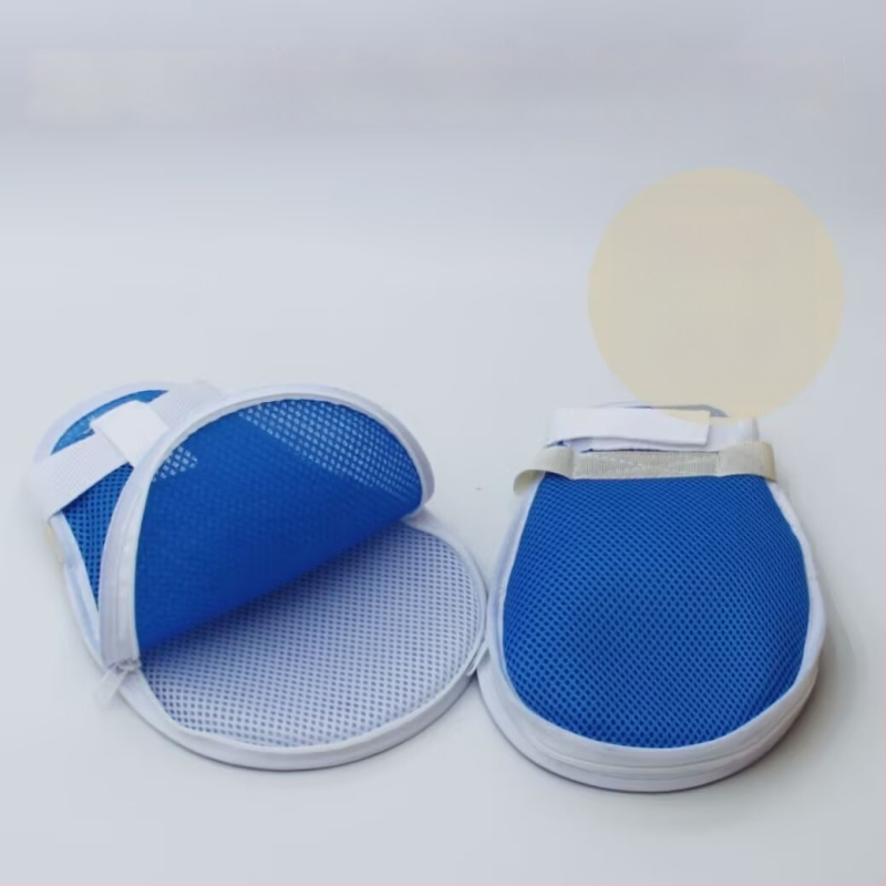 Mănuși de restricție respirabile cu fermoar pentru pacienți și vârstnici — anti-zgâriere, anti-smulgere, plăcuță de protecție încorporată, curele fixe, Material: fibră de poliester