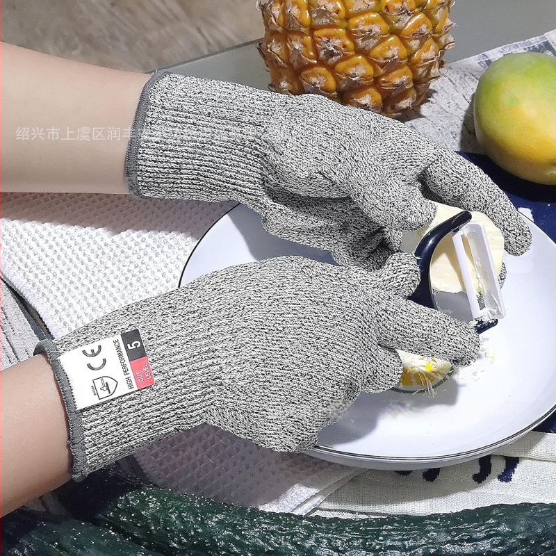 Runfeng γάντια προστασίας από περικοπές, 13-γκέιντζ επίπεδο 5, ανθεκτικά στη φθορά, διαπνέοντα, τροφίμου ποιότητας για κουζίνα HPPE/γυάλινη ίνα/σπάντεξ