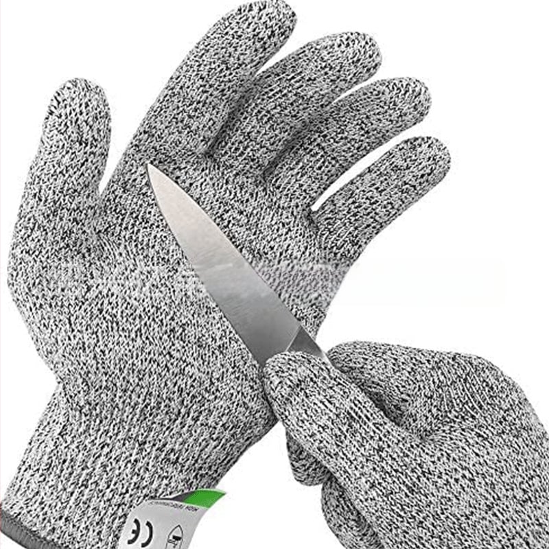Γάντια προστασίας με αντίσταση κοπής επιπέδου 5, αντίσταση σε μαχαιρώσεις, HPPE-βάση, αντίολισθητική επίστρωση, για κηπουρική, κρεοπωλείο και χειρισμό ψαριών