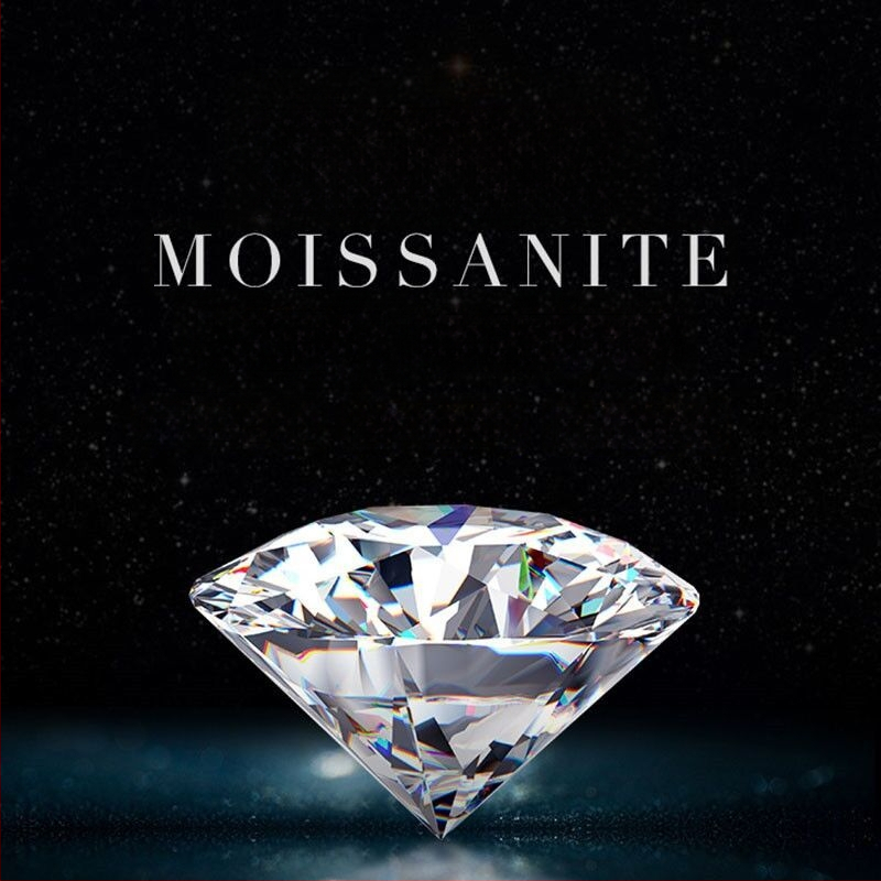 Moissanite κυκλικός λίθος, Eight Hearts Eight Arrows κοπή, VVS διαύγεια, εργαστηριακά καλλιεργημένος πολύτιμος λίθος