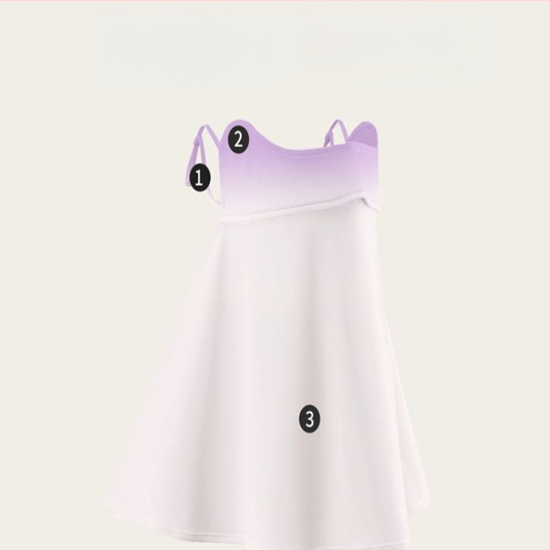 Moterų vasaros saulės apsaugos veido kaukė su kaklo apsauga ir tinka vairuoti, lengva ir praktiška; Audinys: Tencel (Lyocell), 21–30% sudėtis, Sezona: Vasaros 2024.