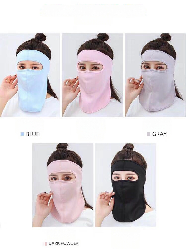 Kaklo apsauga ir pilno veidojoša saulės apsauga, kvėpuojantis Ice Silk ir nailono mišinys, dulkių atsparus ir saulės apsauga, tinkama važiavimui dviračiu lauke