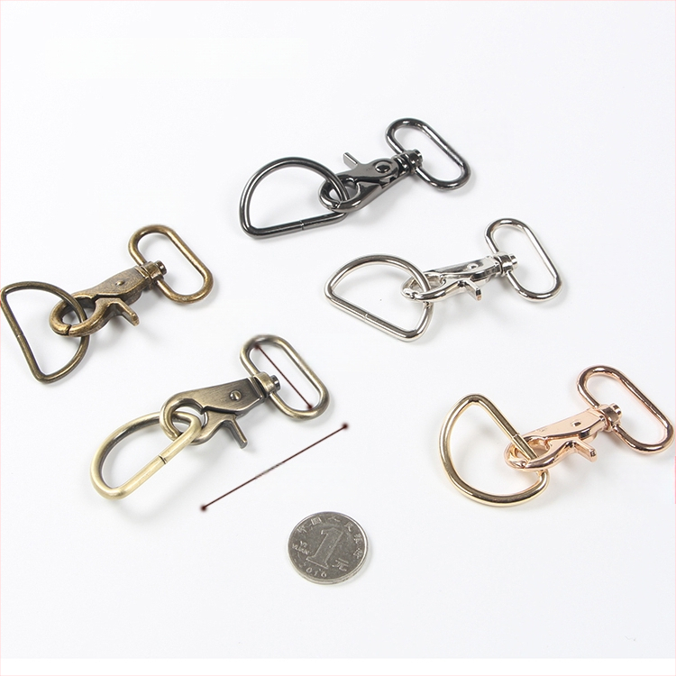 Метална лобстер кука с D-образна халка за чанти – DIY хардуер за чанти, код на продукта Hywxkkkswwtewk