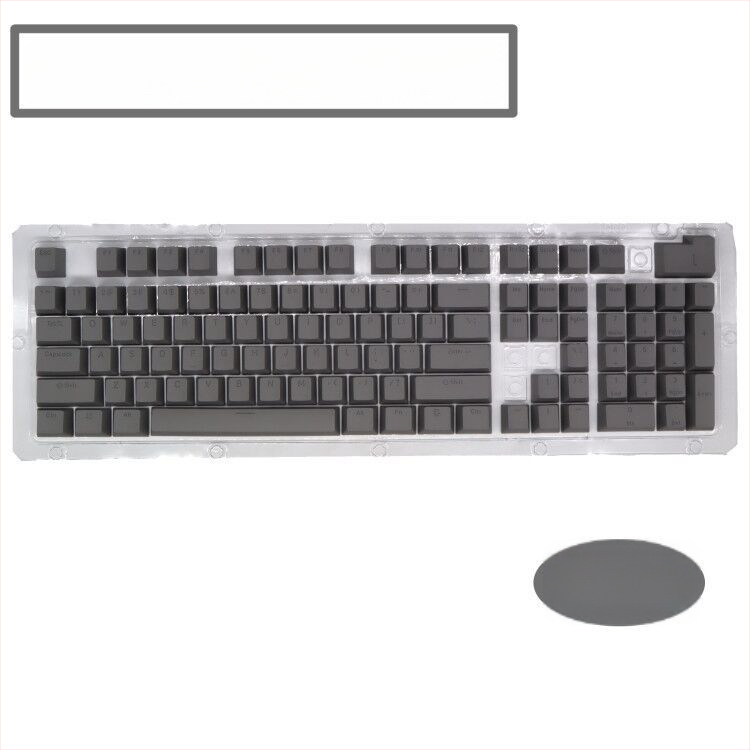 ABS 104-os billentyűzethez készült capkészlet mechanikus billentyűzethez, két színű injekciós formázás, átlátszó karakterek, univerzális kompatibilitás