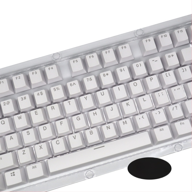 ABS 104-os billentyűzethez készült capkészlet mechanikus billentyűzethez, két színű injekciós formázás, átlátszó karakterek, univerzális kompatibilitás