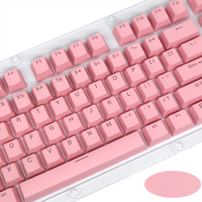 ABS 104-os billentyűzethez készült capkészlet mechanikus billentyűzethez, két színű injekciós formázás, átlátszó karakterek, univerzális kompatibilitás