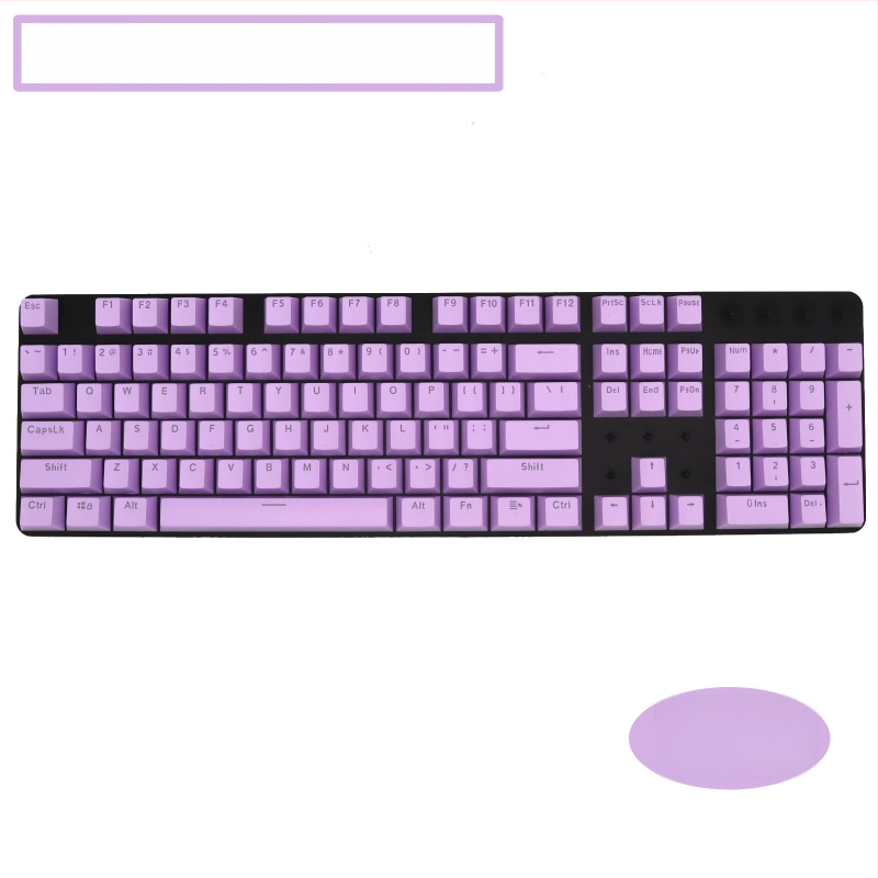 ABS 104-os billentyűzethez készült capkészlet mechanikus billentyűzethez, két színű injekciós formázás, átlátszó karakterek, univerzális kompatibilitás