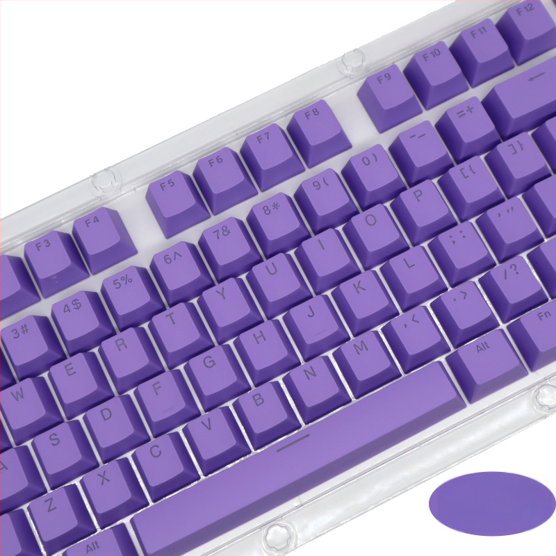 ABS 104-os billentyűzethez készült capkészlet mechanikus billentyűzethez, két színű injekciós formázás, átlátszó karakterek, univerzális kompatibilitás