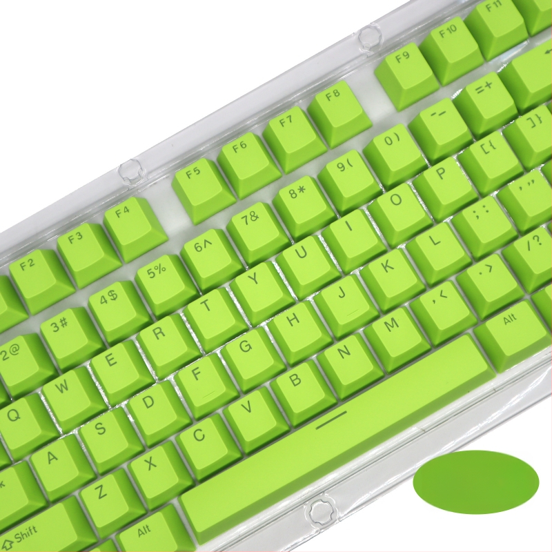ABS 104-os billentyűzethez készült capkészlet mechanikus billentyűzethez, két színű injekciós formázás, átlátszó karakterek, univerzális kompatibilitás