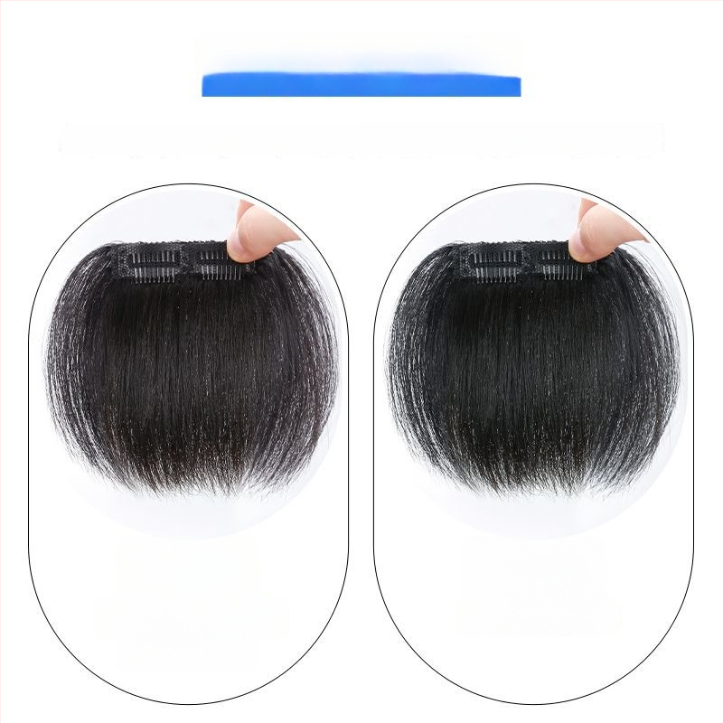 Férfi hajvonal-pótló patch, egytömbös homlokrész, varrás nélküli, valódi hajból, teljesen kézzel készített