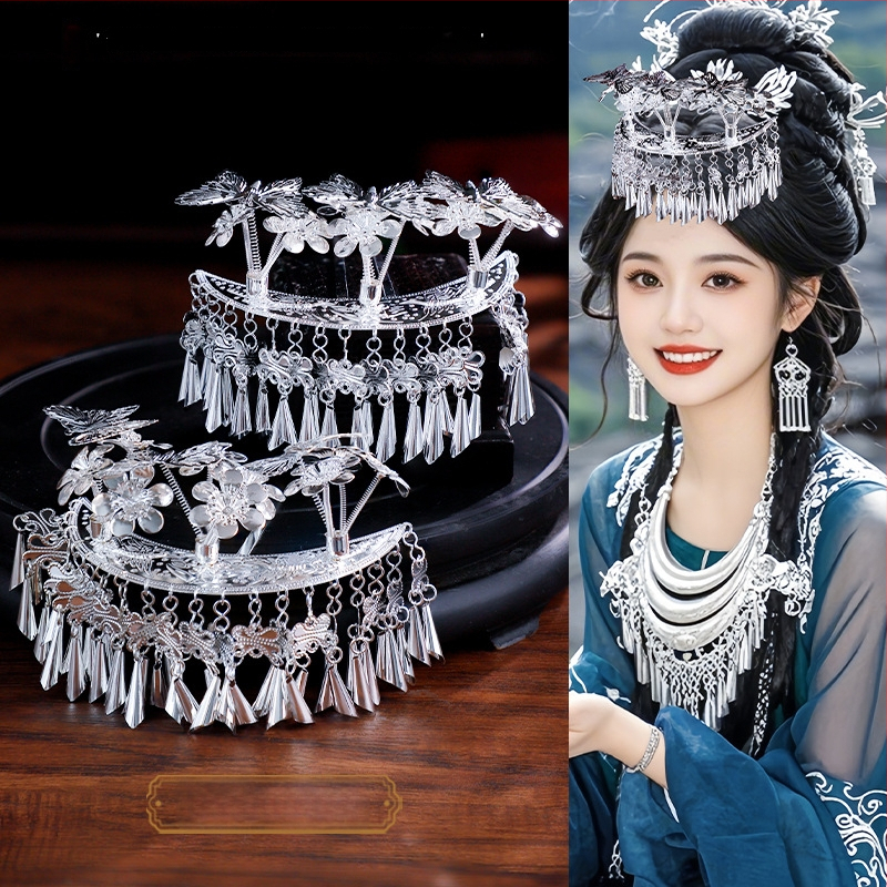 Etno-stílusú hajcsat, ötvözetből, levél motívummal, kézzel készített, testreszabható