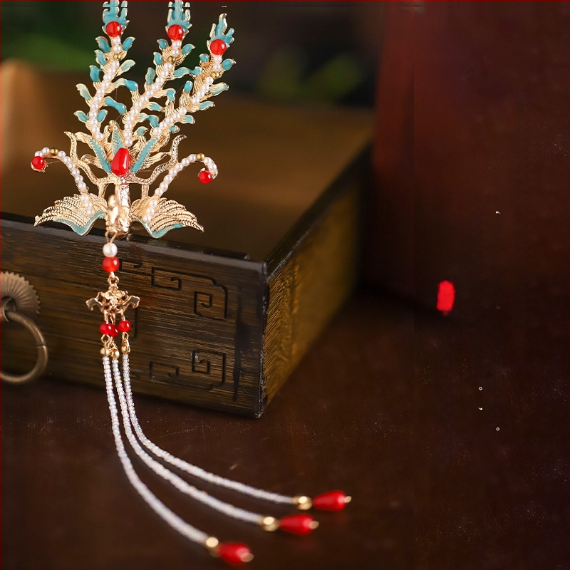 Retro bojtos hajdísz ötvözetből, női kiegészítő, Seiko felületkezelés, testreszabás elérhető