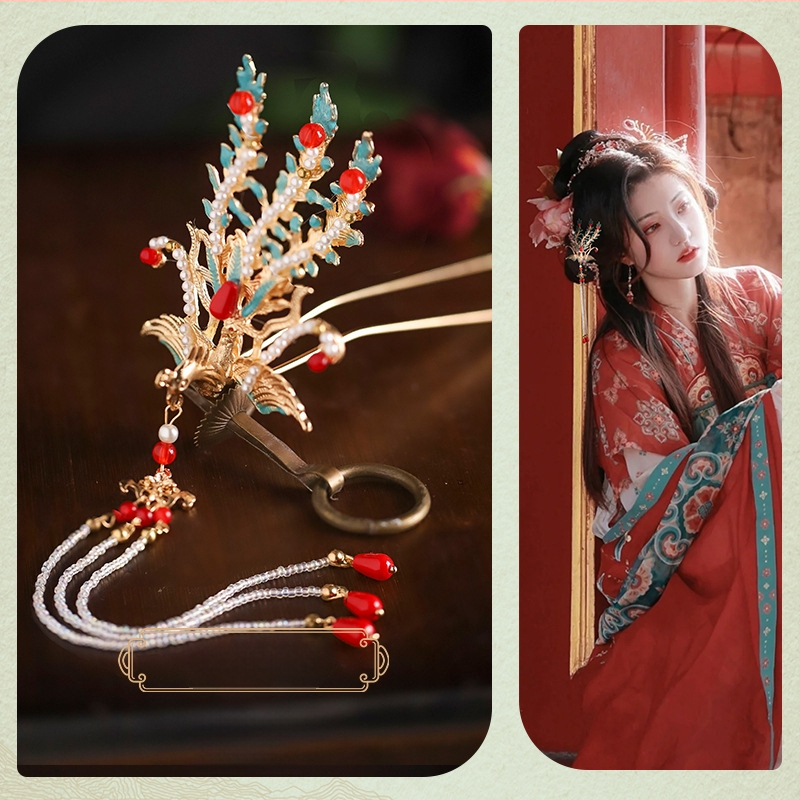 Retro bojtos hajdísz ötvözetből, női kiegészítő, Seiko felületkezelés, testreszabás elérhető