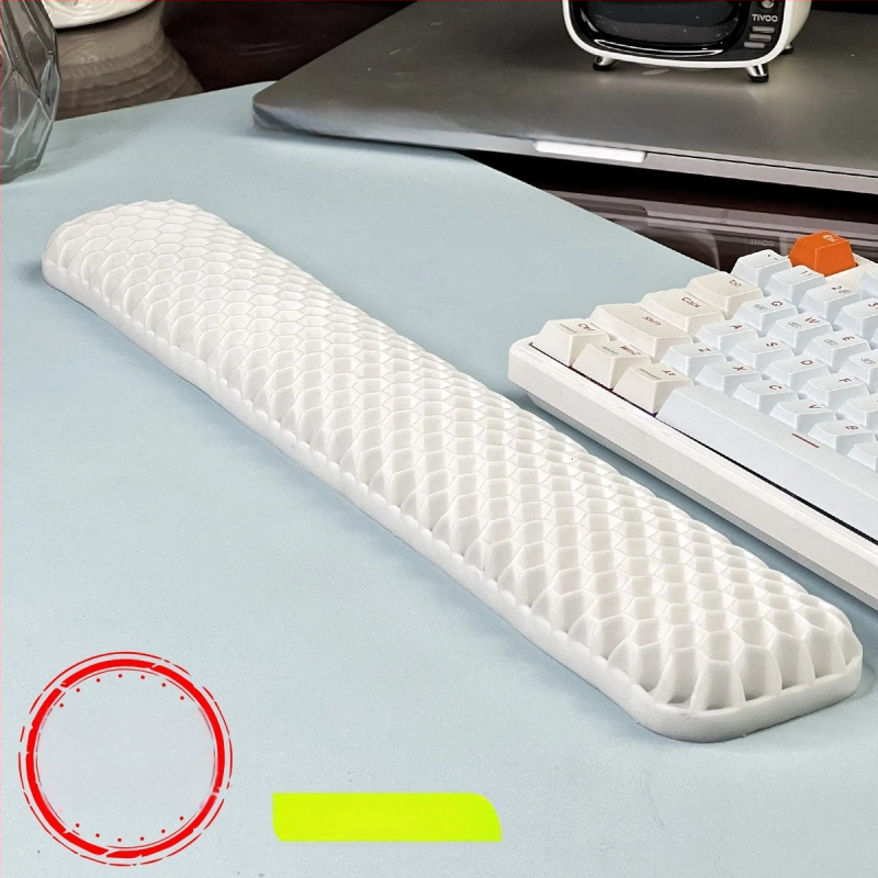 Rokas atbalsta plāksne tastatūrai un pelei – divpusēja TPE ar dobumu dizainu, biroja lietošanai, ūdensizturīgs, pretslīdošs, nolietojumizturīgs, viegli tīrāms