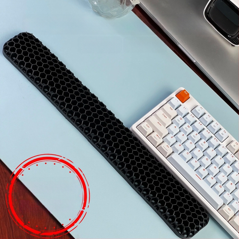 Rokas atbalsta plāksne tastatūrai un pelei – divpusēja TPE ar dobumu dizainu, biroja lietošanai, ūdensizturīgs, pretslīdošs, nolietojumizturīgs, viegli tīrāms