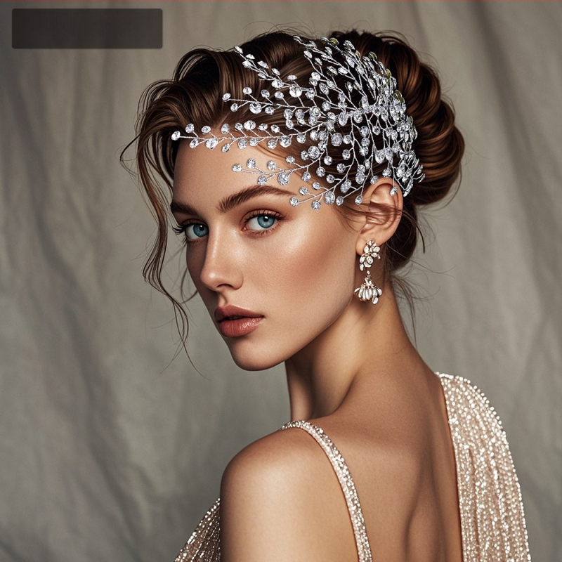 Birthday star CP827 rhinestones plaukų aksesuaras – rankų darbo galvos puošmena