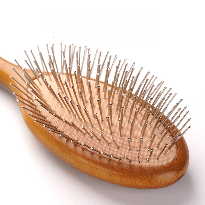 Beržo medienos plaukų šukos su oro pagalvėmis galvos odos masažui