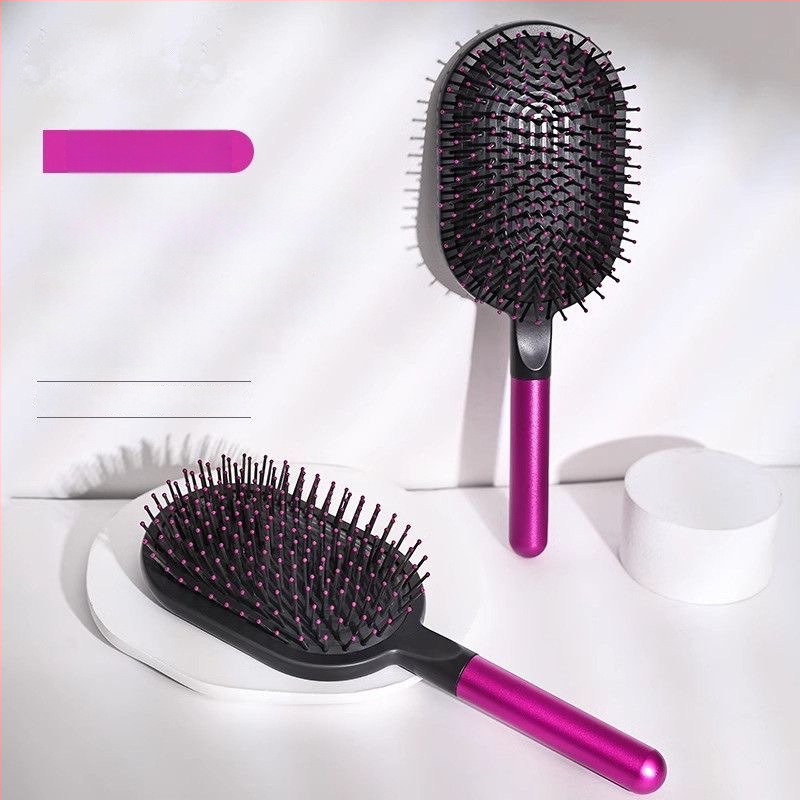 Plaukų šukos su oro pagalve ir masažu — ABS medžiaga; nėra importuota; kategorijos: plaukų šukos, garbanų šukos, oro pagalvės šukos