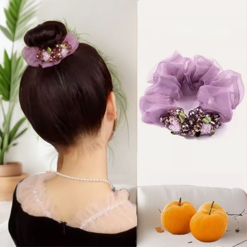 Napraforgó motívummal hajkiegészítő, kézzel készített organza, réz ötvözet és cirkón kiemelésekkel, magas rugalmasság, friss és édes stílus