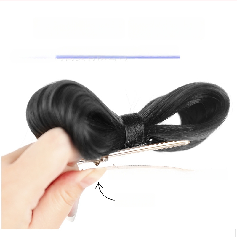 Konty paróka csatolható masnival, hőálló huzal, középhosszú, koreai stílus