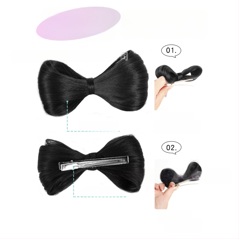 Konty paróka csatolható masnival, hőálló huzal, középhosszú, koreai stílus