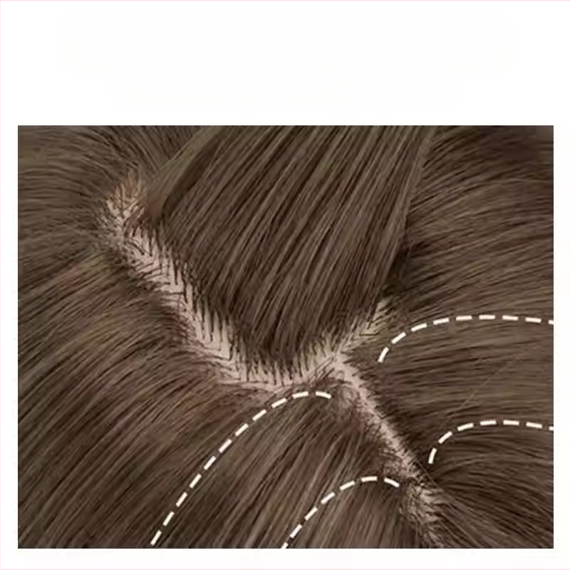 Hosszú göndör paróka fejkendővel, természetes megjelenés, fehérje szálból, nem festhető és nem permelhető