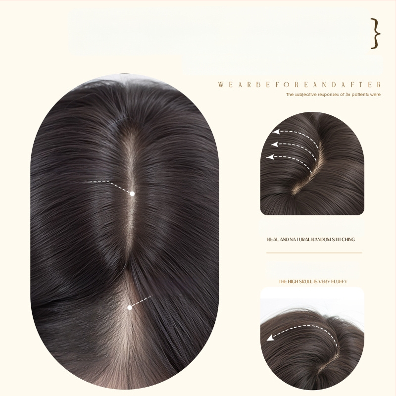 Női teljes paróka — hosszú egyenes haj, hőálló szintetikus szálak, egyenes tincs, mechanikus felépítés