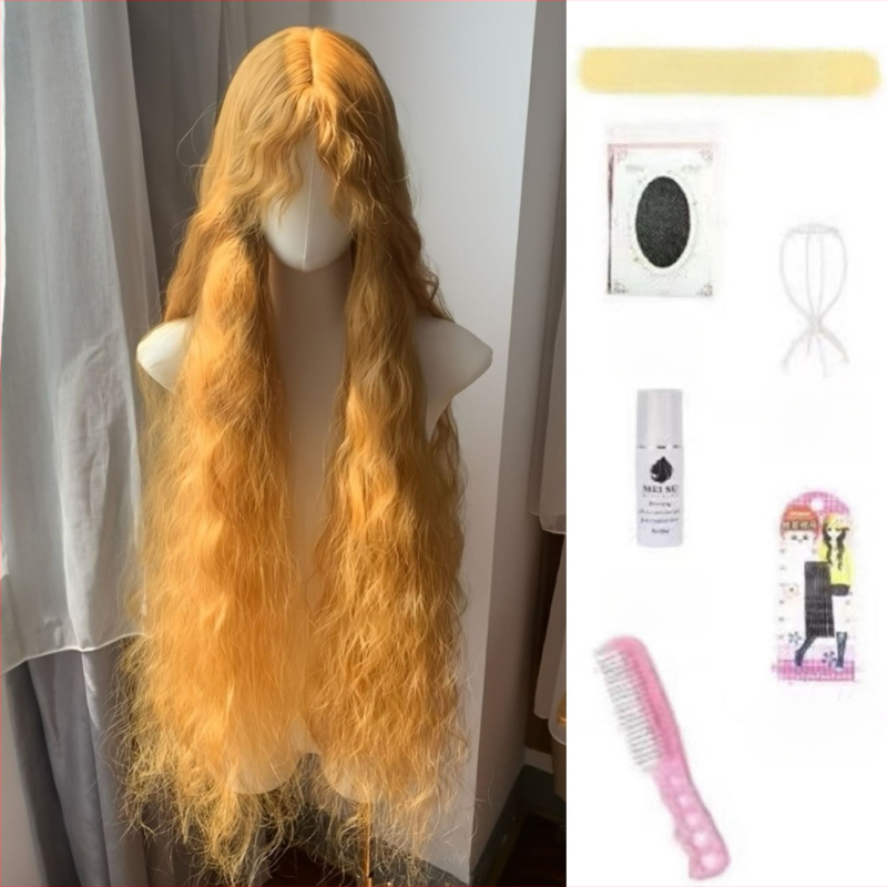 Paróka: hosszú göndör haj, hosszú frufru; Anyag: hőálló rost; Stílus: egzotikus; Nőknek