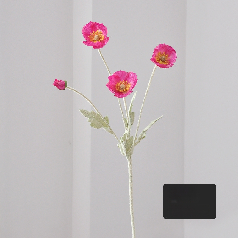 Umjetni mak od svile — Jedna grančica, reljefna izrada i injekcijsko kalupiranje, za vjenčanja, rekvizite za fotografiranje i kućnu dekoraciju