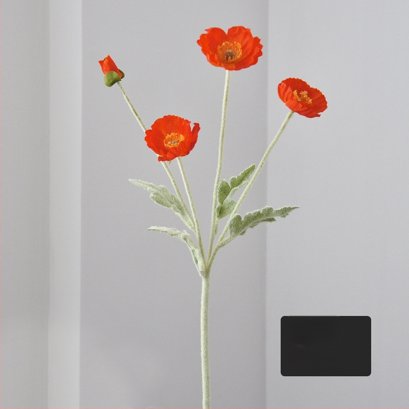 Umjetni mak od svile — Jedna grančica, reljefna izrada i injekcijsko kalupiranje, za vjenčanja, rekvizite za fotografiranje i kućnu dekoraciju