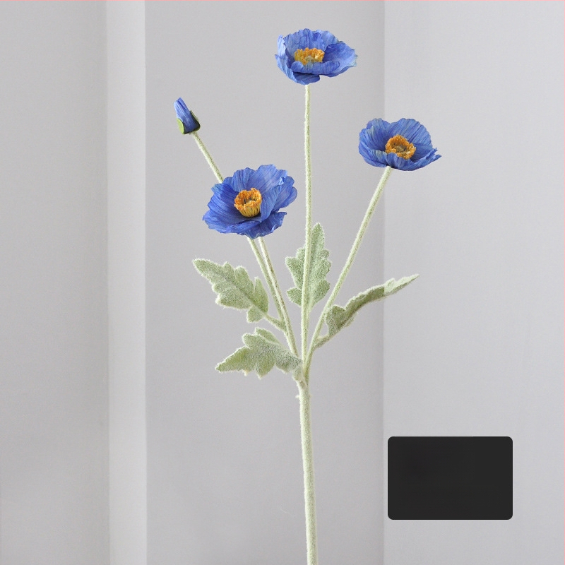 Umjetni mak od svile — Jedna grančica, reljefna izrada i injekcijsko kalupiranje, za vjenčanja, rekvizite za fotografiranje i kućnu dekoraciju