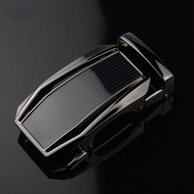 Vyrinė automatinė diržo sagtis iš lydinio, D formos, pritaikoma, verslo reikmėms.