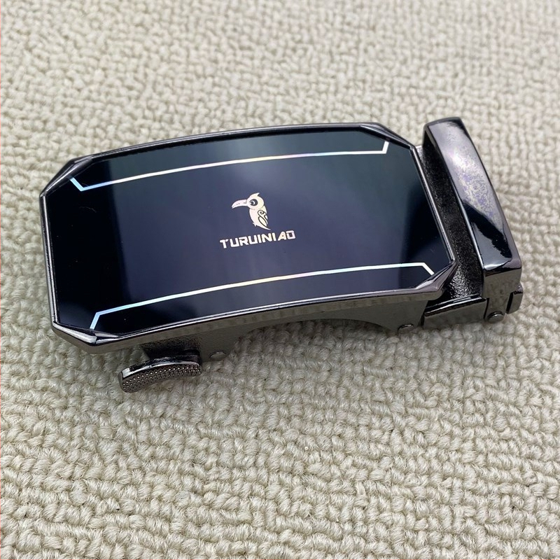 Vyrų automatinė diržo sagtis iš lydinio, stačiakampio formos, raidžių motyvas, lauko naudojimui