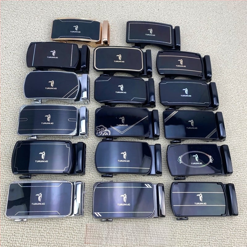 Vyrų automatinė diržo sagtis iš lydinio, stačiakampio formos, raidžių motyvas, lauko naudojimui