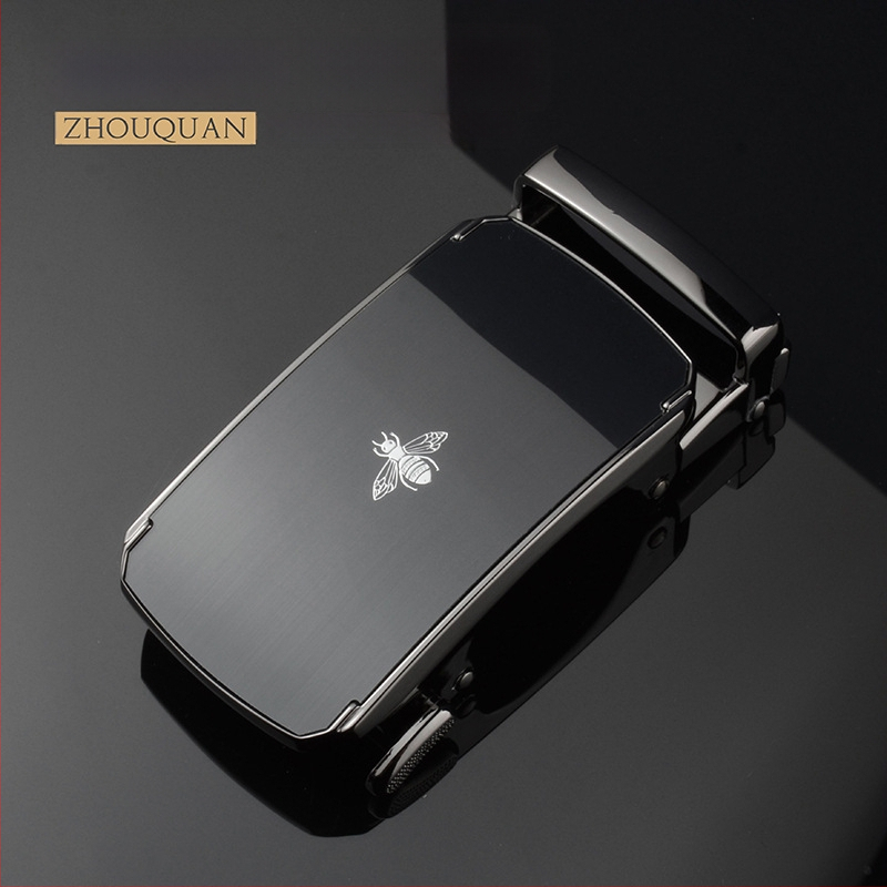 Автоматична катарама за мъжки колан, правоъгълна катарама от сплав, дизайн с букви, бизнес стил