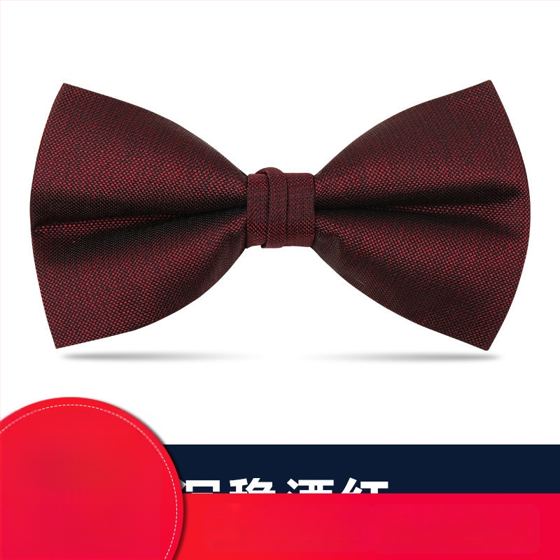 Пеперудена вратовръзка за сватба и кумове, жакардова обработка, плоска глава, райетен модел, полиестерен материал и подплата