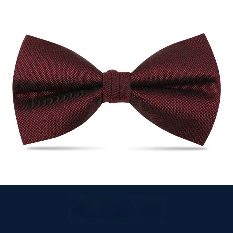 Пеперудена вратовръзка за сватба и кумове, жакардова обработка, плоска глава, райетен модел, полиестерен материал и подплата