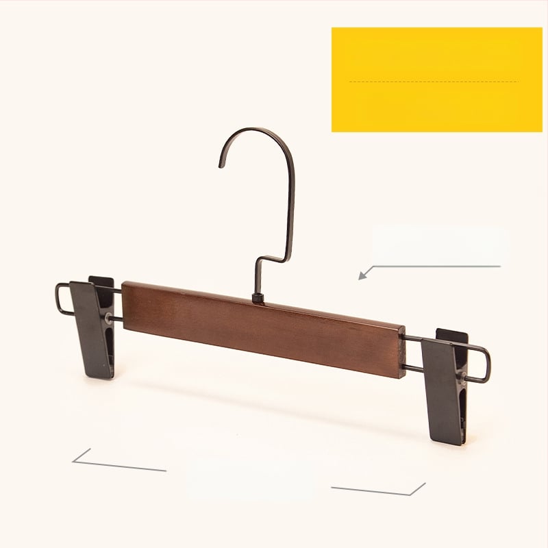 Kietas medienos kelnių laikiklis su klipais ir kaklaraiščių laikikliu — nepalieka žymių ant drabužių, prekė onlya, Kinų stilius, 1 vnt, Spausdintas logotipas, Nepriklausomas gamintojas