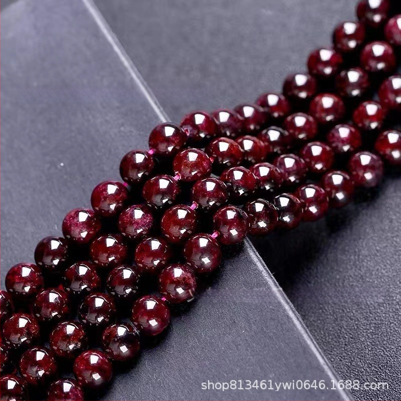 Tamno granatne okrugle perle, promjera 8 mm, slobodne perle za DIY nakit s tkanim materijalima