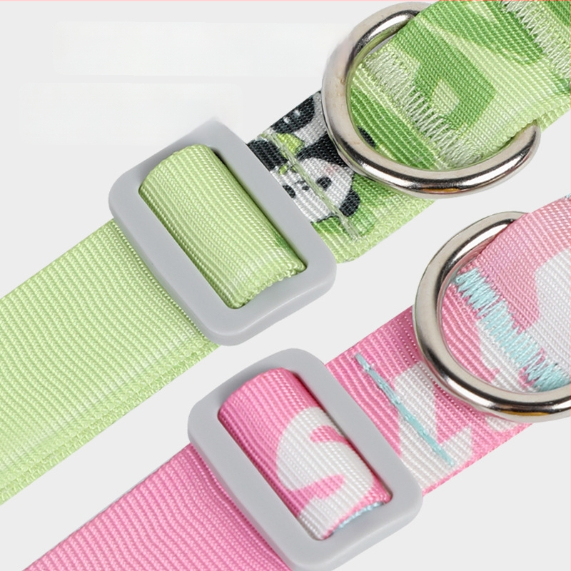 Bei muge Kutyakollár Cartoon mintával, állítható, poliészter anyag, általános használat, egész éves viselés, biztonságos, fullasztó nélküli kialakítás