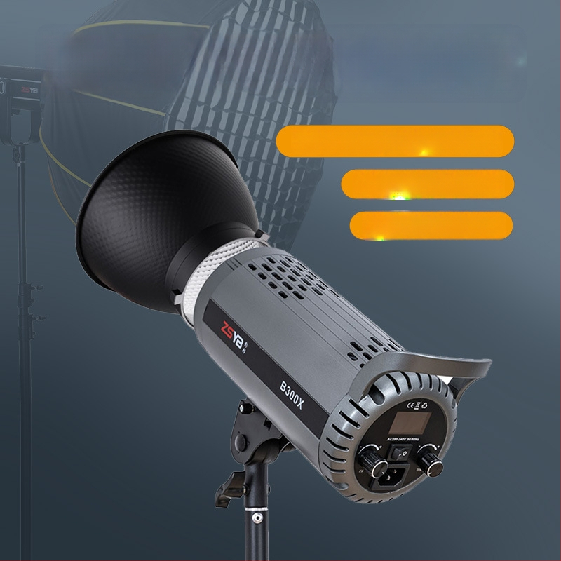 Shadow bang B300x – Professionaalne fotograafia lamp, kahekordne temperatuurivalgustus, 220W/220V, E40 pea, reguleeritav heledu, sõltuv toiteallikas, heleduse reguleerimine, sobib peamiseks valgustuseks otseülekande ja portree video jaoks