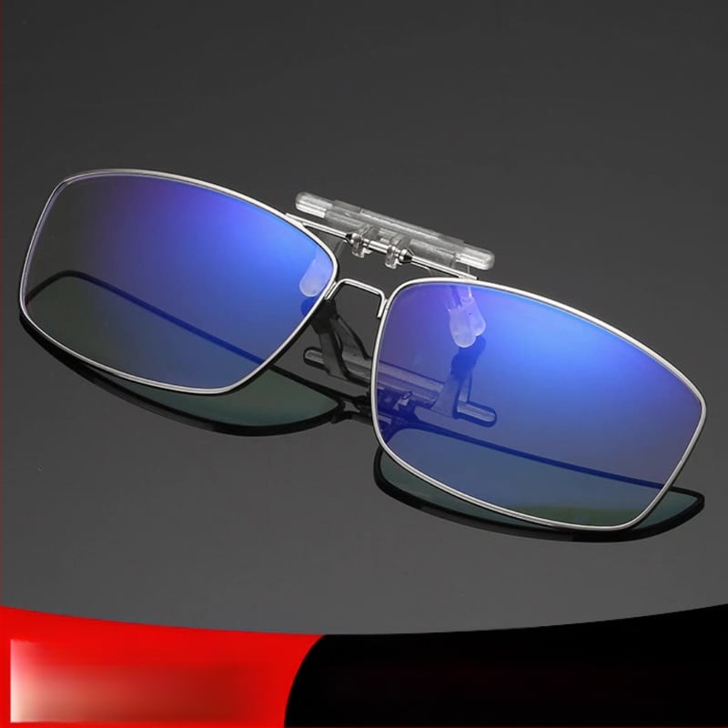 Klip-on olvasószemüveg férfiaknak és nőknek, felhajtható mechanizmussal, ultra könnyű, anti-kékfény, presbiopia és rövidlátás esetén, szemvédelmet nyújtva