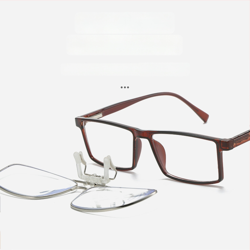 Klip-on olvasószemüveg férfiaknak és nőknek, felhajtható mechanizmussal, ultra könnyű, anti-kékfény, presbiopia és rövidlátás esetén, szemvédelmet nyújtva