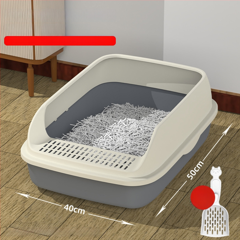 Mačja posuda za pijesak s poluzatvorenim dizajnom, PVC – SZce7DD8