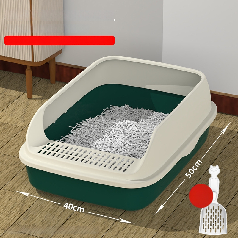 Mačja posuda za pijesak s poluzatvorenim dizajnom, PVC – SZce7DD8