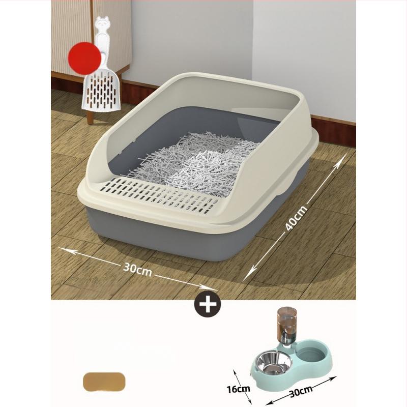 Mačja posuda za pijesak s poluzatvorenim dizajnom, PVC – SZce7DD8
