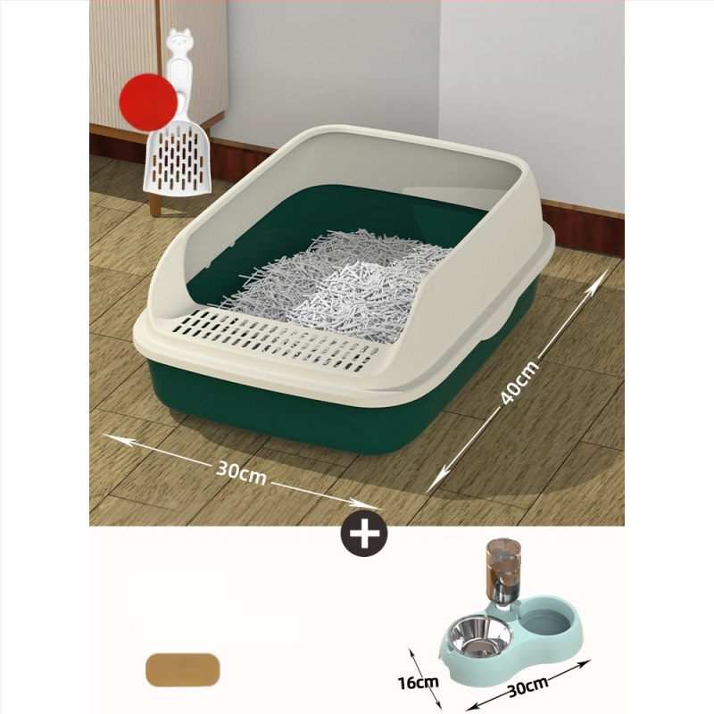 Mačja posuda za pijesak s poluzatvorenim dizajnom, PVC – SZce7DD8