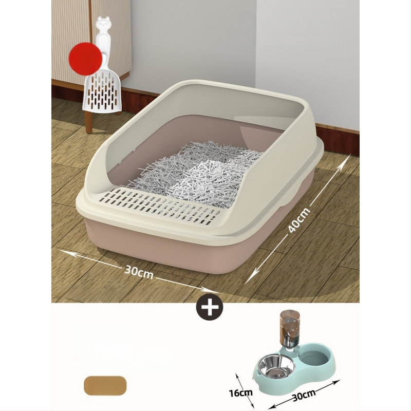 Mačja posuda za pijesak s poluzatvorenim dizajnom, PVC – SZce7DD8